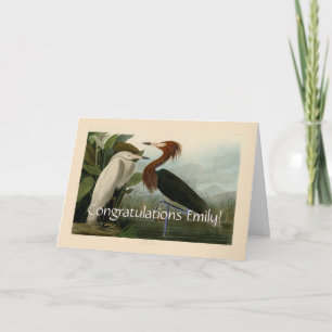 Audubon Purple Reiger Roodachtige Reigersoort Pren Kaart