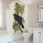 Audubon Raven Bird Classic Artwork Douchegordijn (In situ)