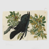 Audubon Raven Bird Classic Artwork Golfhanddoek (Horizontaal)