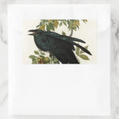 Audubon Raven Bird Classic Artwork Rechthoekige Sticker (Tas)