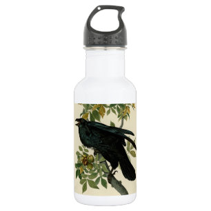 Audubon Raven Bird Classic Artwork Waterfles