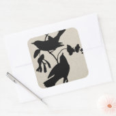 Audubon Silhouette IV Vierkante Sticker (Envelop)