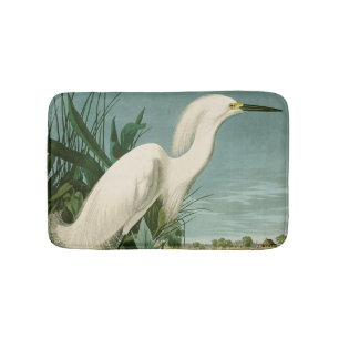Audubon Snowy Heron White Gret Vogel Vogel Badmat