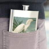 Audubon Snowy Heron White Gret Vogel Vogel Flacon (Voorbeeld)