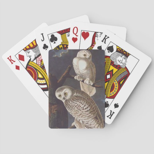 Audubon Snowy White Ownership on a Dark Cloudy Nig Pokerkaarten (Achterkant)