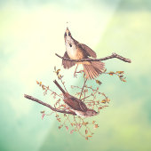 Audubon Song Sparrow beroemd gemaakt door Tiny Spi Raamsticker (Vel 3)