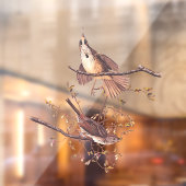 Audubon Song Sparrow beroemd gemaakt door Tiny Spi Raamsticker (Vel 2)