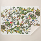 Audubon Songbird Birds Wildlife Sherpa Blanket Sherpa Deken (Voorkant (horizontaal))