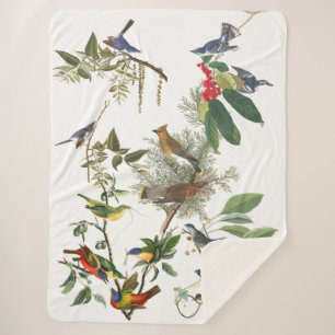 Audubon Songvogels Collage Sherpa Blanket Sherpa Deken