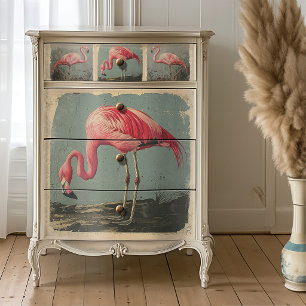 Audubon stijl Amerikaanse flamingo decoupage Tissuepapier