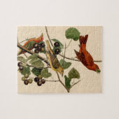 Audubon Summer Tanager Bird Painting Gift Legpuzzel (Horizontaal)