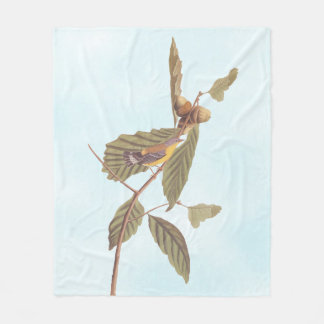 Audubon Swainson's Warbler Bird op Oak Branch Fleece Deken