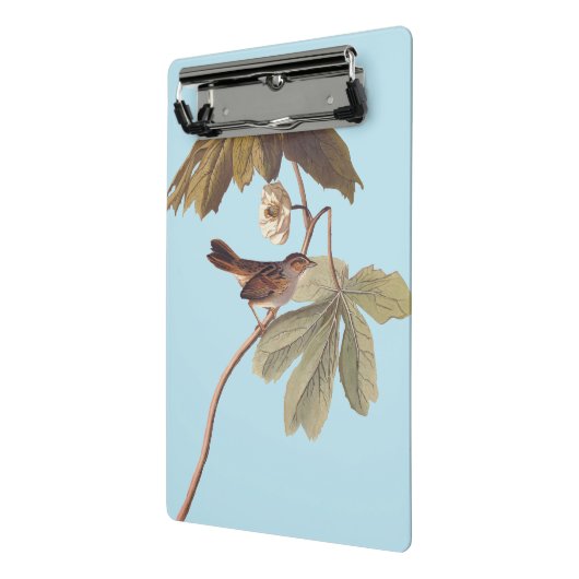 Audubon Swamp Sparrow Bird op Wild Mandrake Mini Klembord (Angled2)