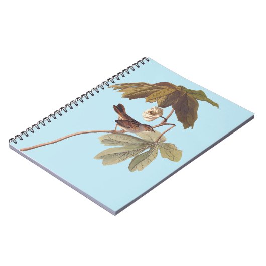 Audubon Swamp Sparrow Bird op Wild Mandrake Notitieboek (Linkerzijde)