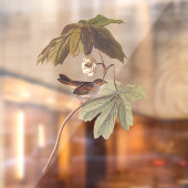 Audubon Swamp Sparrow Bird op Wild Mandrake Raamsticker (Vel 2)