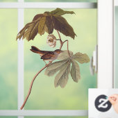 Audubon Swamp Sparrow Bird op Wild Mandrake Raamsticker (Huis)