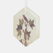 Audubon Trail's Flycatcher Bird Glas Ornament (Voorkant links)