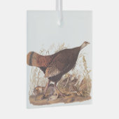 Audubon Turkey Hen and Chicken in herfst Glas Ornament (Voorkant Rechts)
