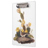 Audubon Vesper Sparrow en Prickly Pear Cactus Klembord (Links)