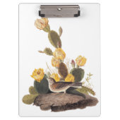 Audubon Vesper Sparrow en Prickly Pear Cactus Klembord (Voorkant)