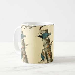 Audubon White-breasted Nuthatch Bird Painting Koffiemok