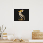 Audubon White Pelican Bird Print (Keuken)