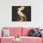 Audubon Witte Pelikaan Vogel Amerika Canvas Afdruk (Insitu (Woonkamer))