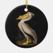 Audubon Witte Pelikaan Vogel Amerika Keramisch Ornament (Voorkant)