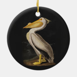 Audubon Witte Pelikaan Vogel Amerika Keramisch Ornament