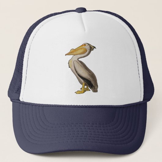 Audubon Witte Pelikaan Vogel Amerika Trucker Pet (Voorkant)