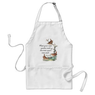 Audubon Wren Birds Plant Garden Quote Apron Standaard Schort