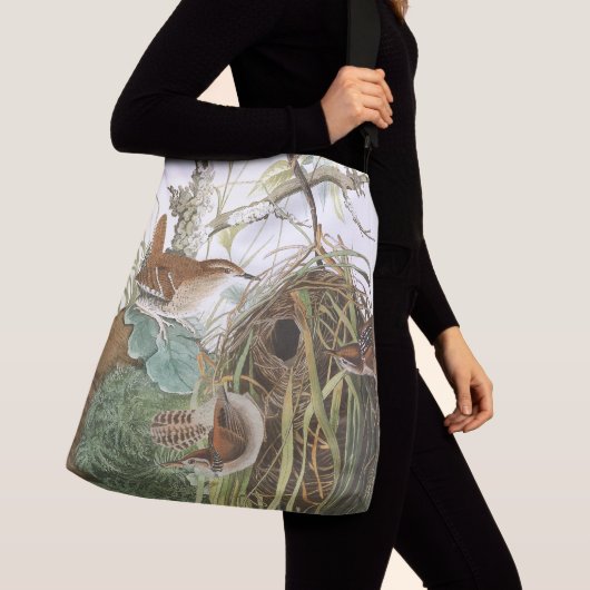 Audubon Wren Birds Wildlife Animal Nest Canvas tas (Dichtbij)