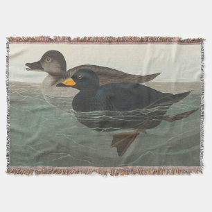 Audubon Zwarte Zwartkop Print: Vintage Kust Eend Deken