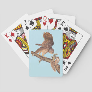 Audubon's Barred Owl and Squirrel Odd Friends Pokerkaarten