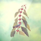 Audubon's  Blauwe Groene Warbler Zong Bird Raamsticker (Vel 3)