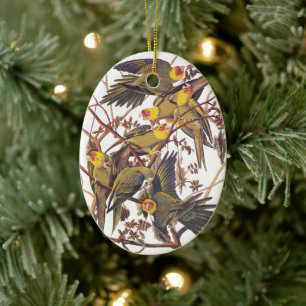 Audubon's Carolina Paraket Keramisch Ornament