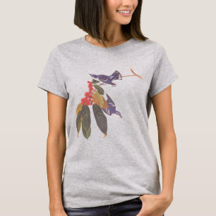 Audubon's Cerulean Blue-Green Warbler Birds T-shirt