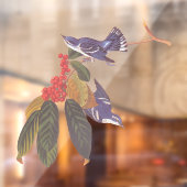 Audubon's Cerulean Warbler vogels met Beer Berries Raamsticker (Vel 2)