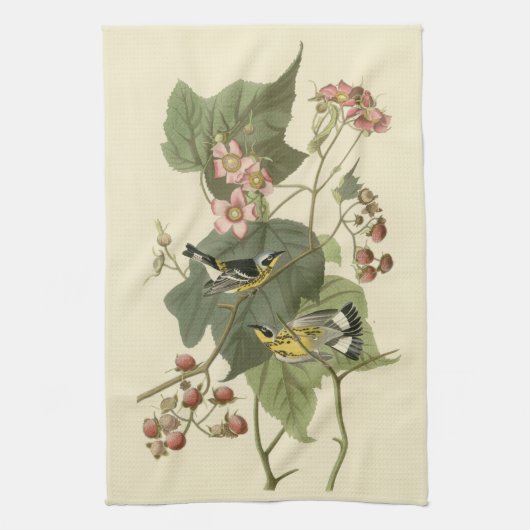 Audubon's Magnolia Warbler Theedoek (Verticaal)