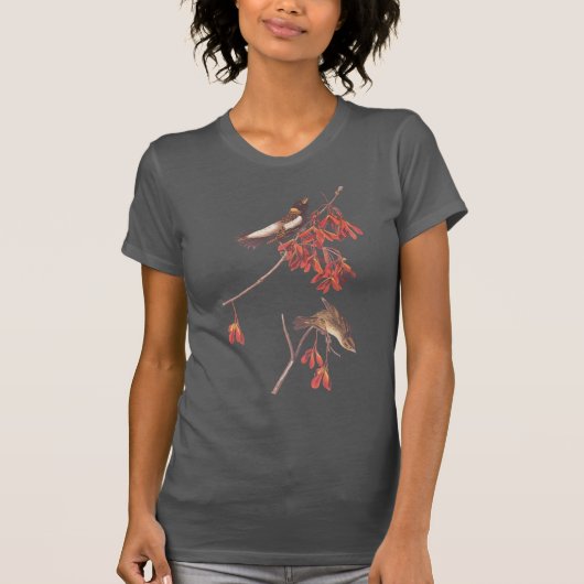 Audubon's Rice Bunting Birds in Flowering Maple T-shirt (Voorkant)