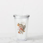 Audubon's Ruby Throated Hummingbird and Flowers Acryl Drinkbeker (Achterkant)