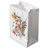 Audubon's Ruby Throated Hummingbird and Flowers Medium Cadeauzakje (Voorkant Gekanteld)