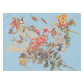 Audubon's Ruby Throated Hummingbird and Flowers Tafelkleed (Voorkant (Horizontaal))