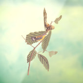 Audubon's Swainson's Warbler op Oak Branch Raamsticker (Vel 3)