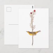 Audubon's warmere vogel op de Rode Vloer Briefkaart (Voorkant / Achterkant)