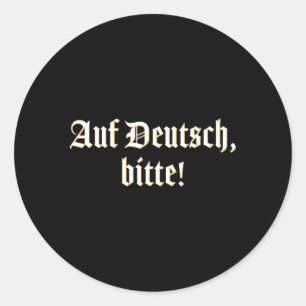 Auf Deutsch Bitte Ger leraar Ronde Sticker
