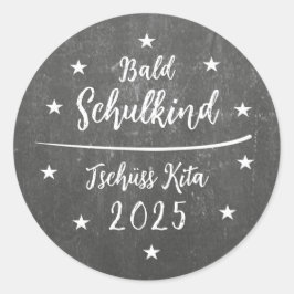 Aufkleber | Einschulung - Bald Schulkind - Tafel Ronde Sticker