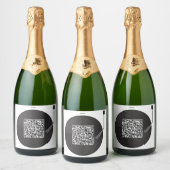 Aufkleber mit personalisierten Song per QR-Code Sparkling Wijnetiket (Flessen)
