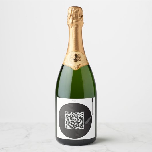 Aufkleber mit personalisierten Song per QR-Code Sparkling Wijnetiket (Voorkant)
