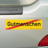 Aufkleber: Orts-Ende-Schild: "Gutmenschen" (Satire Bumpersticker (Op auto)